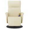 vidaXL Sill&oacute;n reclinable masaje con reposapi&eacute;s cuero sint&eacute;tico crema