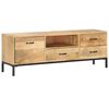 vidaXL Mueble de TV de madera maciza de mango 130x30x45 cm