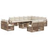 vidaXL Conjunto de sof&aacute;s de jard&iacute;n 13 uds. Beige y blanco crema