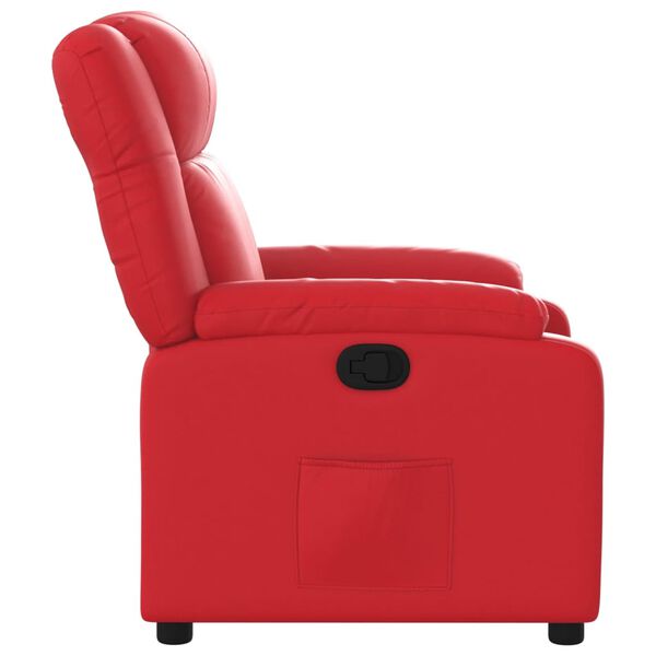 vidaXL Sill&oacute;n reclinable de cuero sint&eacute;tico rojo