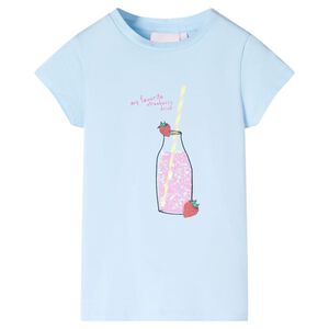 Camiseta infantil azul suave 128