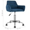 vidaXL Silla de comedor giratoria 6 uds terciopelo azul
