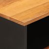 vidaXL Mesita de noche madera maciza mango marrón y negro 50x33x60 c