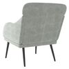 vidaXL Sill&oacute;n de terciopelo gris claro 63x76x80 cm