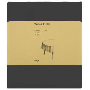 vidaXL Tela para Mesa 5 uds. Redondo Gris oscuro &Oslash; 180 cm Poli&eacute;ster