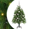 vidaXL Árbol de Navidad con 150 LED con soporte Verde 120 cm PE