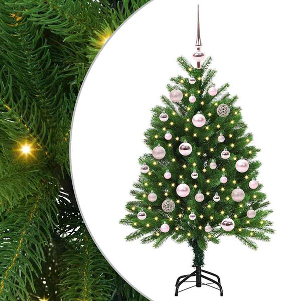 vidaXL Árbol de Navidad con 150 LED con soporte Verde 120 cm PE
