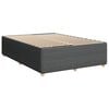 vidaXL Cama box spring con colch&oacute;n tela gris oscuro 140x200 cm