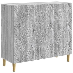 vidaXL Aparador Sonoma gris 89 x 34,5 x 80 cm Madera de ingenier&iacute;a