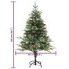 vidaXL &Aacute;rbol de Navidad con luces y pi&ntilde;as PVC PE verde 150 cm