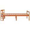 vidaXL Estructura cama con cabecero madera pino marr&oacute;n cera 90x200 cm