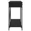 vidaXL Mesa Consola con caj&oacute;n Roble Negro 100 x 39 x 78,5 cm