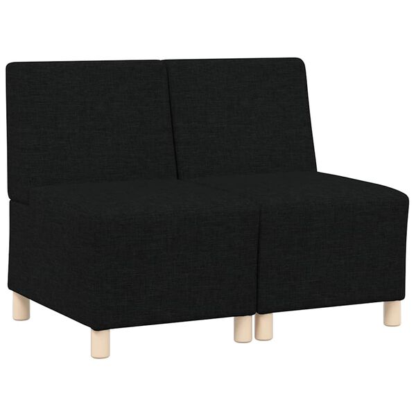 vidaXL Unidad de Sofá Modular sin Brazos 2 pcs Negro 55 x 74 x 82 cm