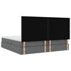 vidaXL Cama con almacenamiento y LED con LED Gris oscuro 200 x 200 cm