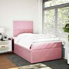 vidaXL Cama box spring con colch&oacute;n terciopelo rosa 120x200 cm