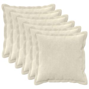 vidaXL Funda de almohada 6 uds. HOUTEN Crema 30 x 30 cm