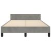 vidaXL Estructura de cama sin colch&oacute;n terciopelo gris claro 120x200 cm