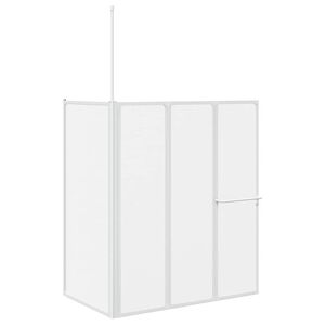 vidaXL Mampara de ba&ntilde;o Esmerilado 120 x 70 x 137 cm Aluminio