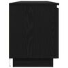 vidaXL Mueble de TV con LED Roble negro 180 x 38 x 49 cm