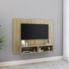 vidaXL Mueble TV pared madera contrachapada roble Sonoma 120x23,5x90cm