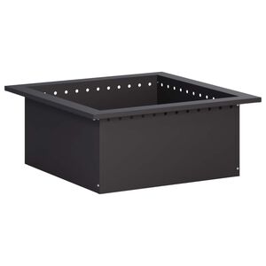 vidaXL Anillo para hoguera Negro 60 x 60 x 25 cm Acero