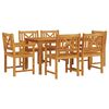 vidaXL Conjunto de Comedor de Jard&iacute;n 7 pcs Marr&oacute;n