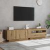 vidaXL Mueble de TV luces LED madera roble artisan 180x35x40 cm