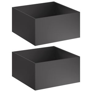 vidaXL Macetero de Jard&iacute;n 2 uds. Negro 100 x 100 x 40 cm