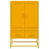 vidaXL Aparador de acero amarillo mostaza 68x39x111,5 cm