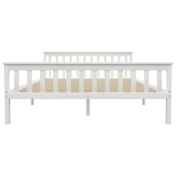 vidaXL Estructura de cama sin colchón madera de pino blanco 160x200 cm