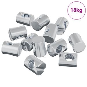 vidaXL Tuercas de barril 3462 pcs Plateado M6 x 13 mm Metal