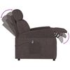 vidaXL Sill&oacute;n reclinable el&eacute;ctrico tela marr&oacute;n oscuro
