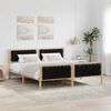 vidaXL Estructura de cama Negro 180 x 200 cm Madera de pino macizo