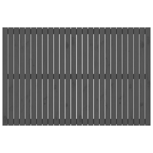 vidaXL Cabecero de cama de pared madera maciza pino gris 166x3x110 cm