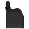vidaXL Sof&aacute; de jard&iacute;n con coj&iacute;n Negro 121 x 62 x 69 cm rat&aacute;n sint&eacute;tico