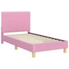 vidaXL Cama para niños con cabecero con cabecera Rosa 80 x 160 cm tela