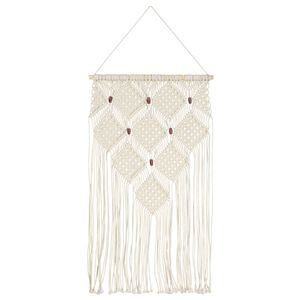 vidaXL Adorno de pared de macram&eacute; algod&oacute;n 40x80 cm