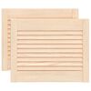 vidaXL Puertas con lamas con puerta 2 uds. Natural 69 x 49,4 cm