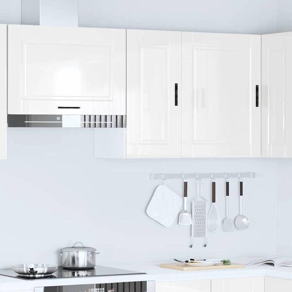 vidaXL Armario pared cocina Porto madera ingenier&iacute;a blanca alto brillo