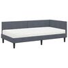 vidaXL Estructura de Cama Esquina con Colch&oacute;n 2 pcs Gris Terciopelo