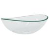 vidaXL Lavabo de vidrio templado transparente 54,5x35x15,5 cm