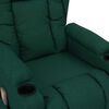 vidaXL Sill&oacute;n de masaje el&eacute;ctrico tela verde oscuro