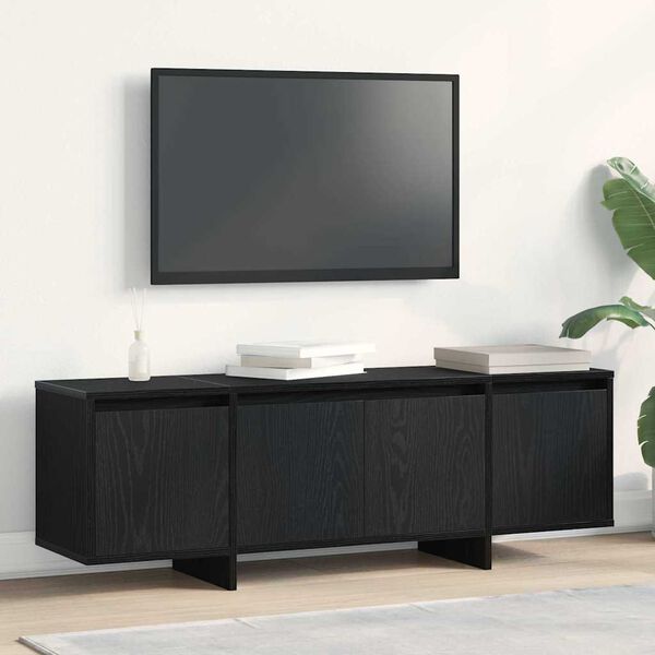 vidaXL Gabinete de TV Roble Negro 120 x 30 x 40,5 cm