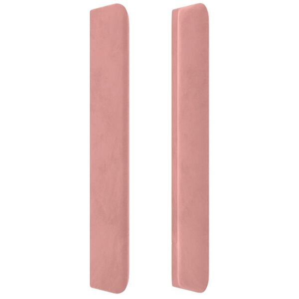vidaXL Cabecero con orejas de terciopelo rosa 147x16x118/128 cm