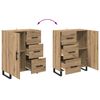vidaXL Aparador alto 2 pcs Roble artesanal 69,5 x 34 x 180 cm