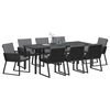 vidaXL Conjunto de Comedor de Jard&iacute;n 9 pcs Negro