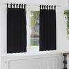 vidaXL Cortinas Opacas con Anillas 2 pcs Negro 175 x 140 cm Poli&eacute;ster