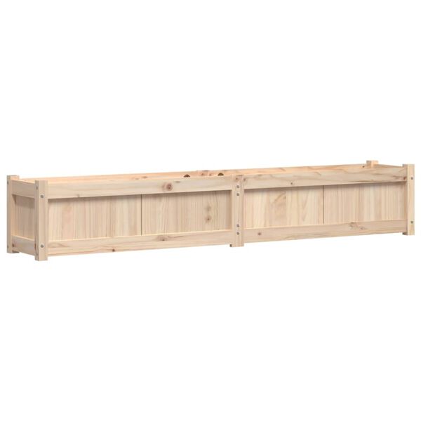 vidaXL Jardinera de madera maciza de pino 180x31x31 cm