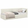 vidaXL Estructura de cama en esquina Crema 80 cm x 200 cm Terciopelo