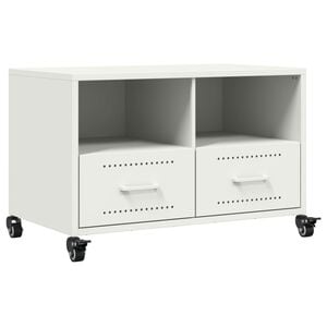 vidaXL Mueble de TV acero blanco 68x39x43,5 cm
